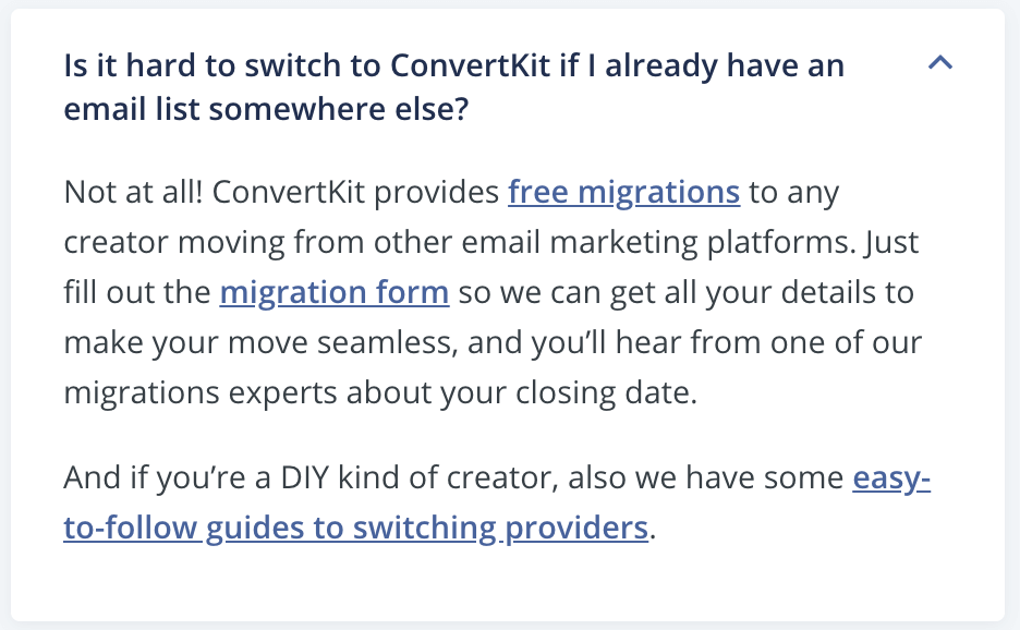 ConvertKit免費搬遷服務