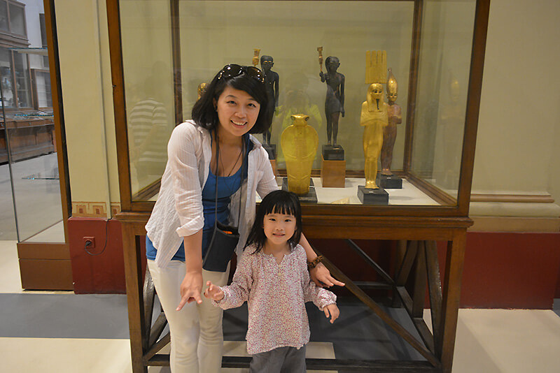 埃及博物館內可愛的旅伴們