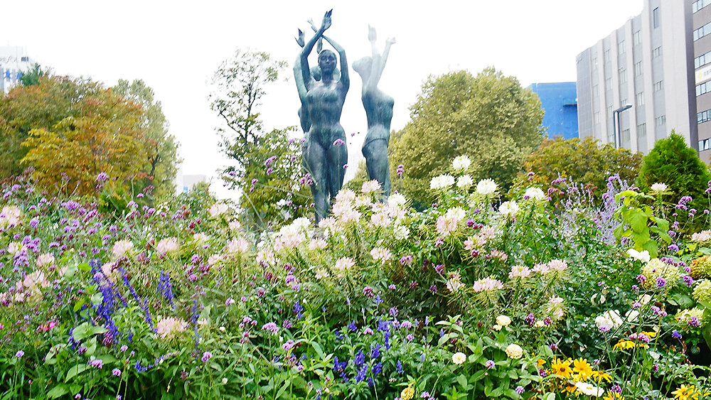 湧泉雕像，北海道，札幌，大通公園。