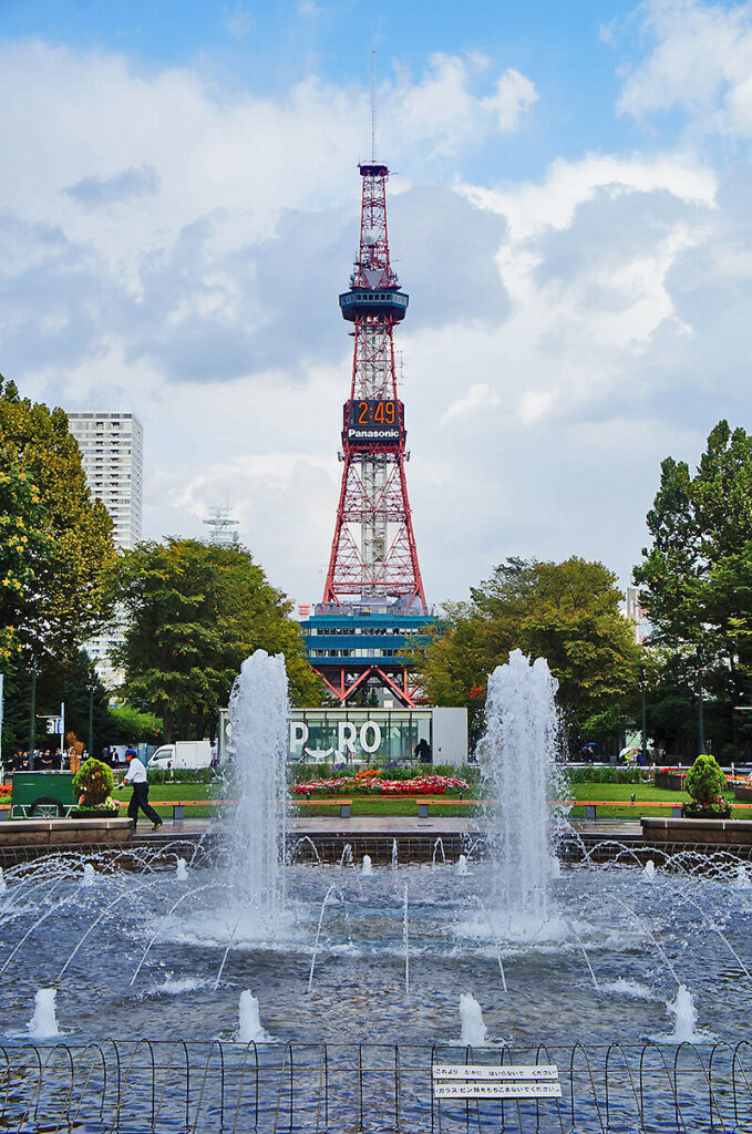 札幌電視塔，水舞秀，大通公園。