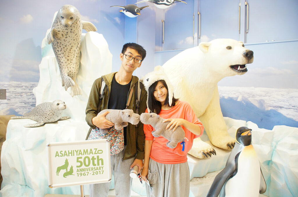 旭山動物園50週年紀念照，超幸運。