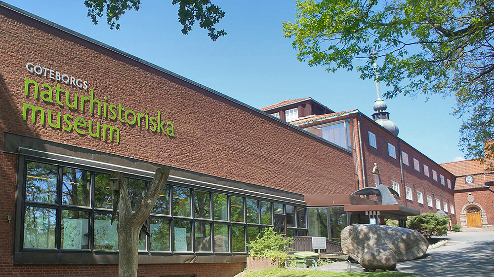 瑞典哥特堡自然歷史博物館大門口。