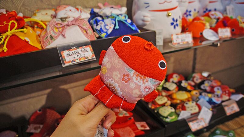 很可愛的京都風束口魚袋。