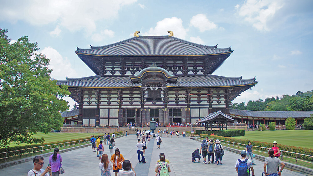 日本奈良東大寺大佛殿，世界文化遺產。