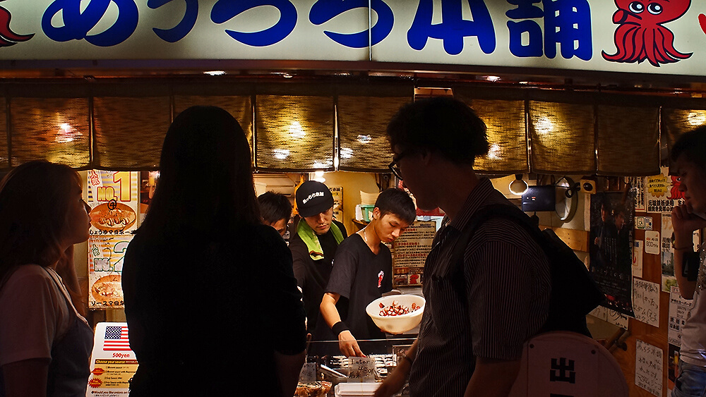 章魚燒師傅，道頓堀，大阪。