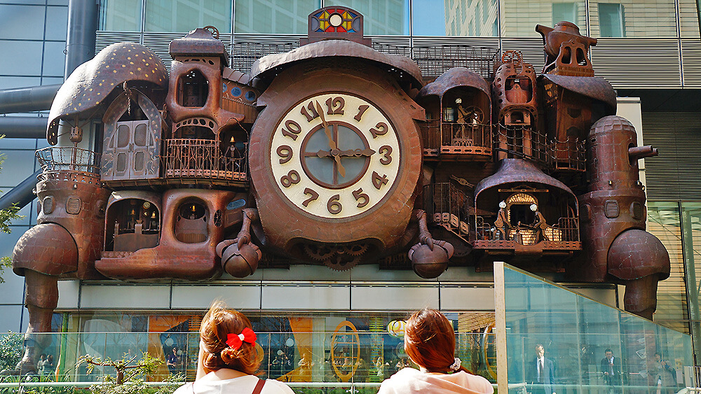 東京日本電視台，宮崎駿打造的「大時鐘」（日テレ大時計），全世界微貓最愛大鐘第一名。