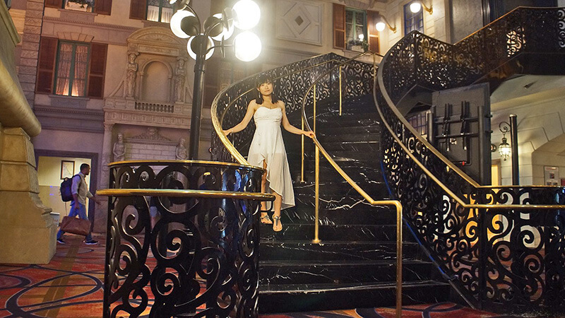 拉斯維加斯自拍婚紗超難，但巴黎酒店很美。
