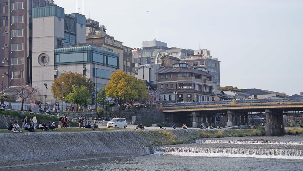 鴨川，是京都市區鬧中取靜的神奇風景。